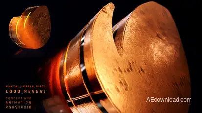 Metal Copper Dirty Logo Reveal/Metal Logo Opener/Metal Logo Intro Logo Stings template preview