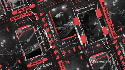 Metal Festival Stories Titles template preview