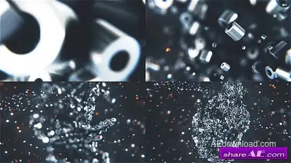 Videohive Metalic Particles Logo Logo Stings template preview