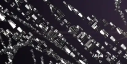 Metallic Characters Particle Reveal  Logo Stings template preview