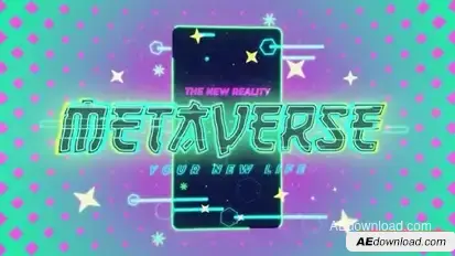 Metaverse Title & Logo Openers template preview