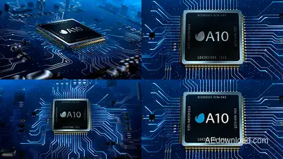 Microcircuit CPU Logo Logo Stings template preview