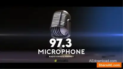 Microphone Logo Logo Stings template preview