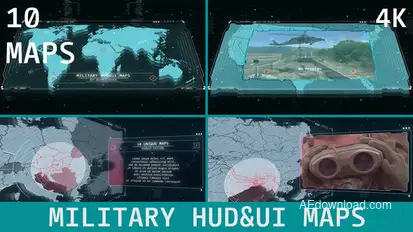 Military HUD UI Maps broadcast-packages template preview