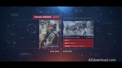 Military Identification Video Displays template preview