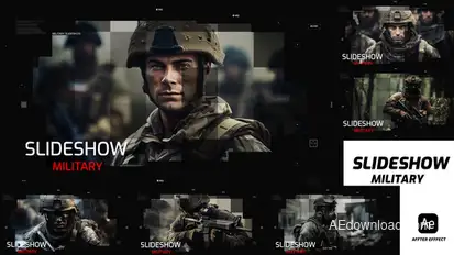 Military Slideshow Video Displays template preview