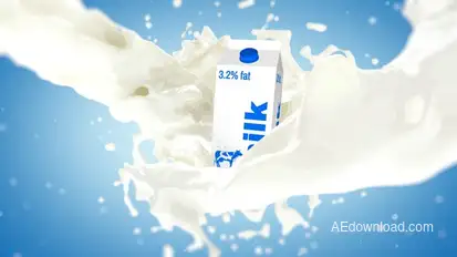 Milk Splash With Box Element 3D Product Promo template preview