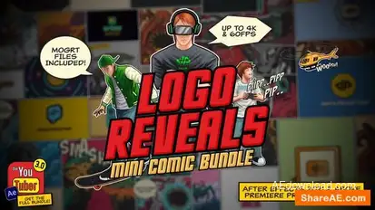 Mini Comic Bundle - Logo Reveals Openers template preview