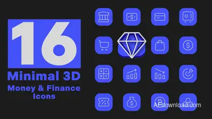 Minimal 3D - Money & Finance Icons Elements template preview