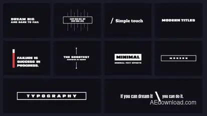 Minimal Animated Titles Titles template preview