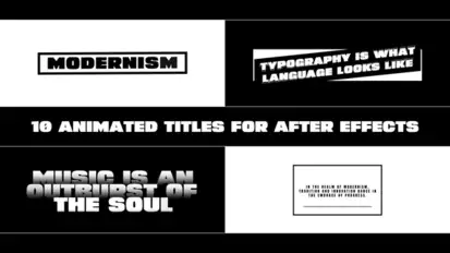 Minimal Animated Titles for After Effects Titles template preview