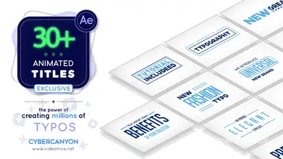 Minimal Animated Titles Pack After Effects Titles template preview