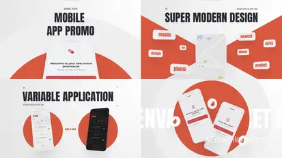 App Promo Slideshow – 3D Mobile Screens Minimal UI Scenes & Product Presentation Pack, Marketing Use Product Promo template preview