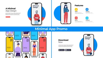 Minimal App Promo Product Promo template preview