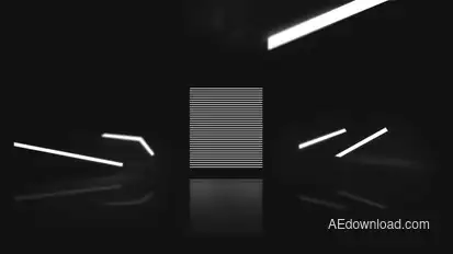 Minimal Black and White Logo Reveal Logo Stings template preview