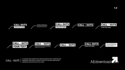 Minimal Call - Outs | AE Titles template preview
