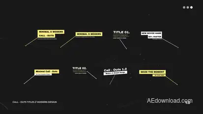 Minimal Call - Outs | After Effects Titles template preview