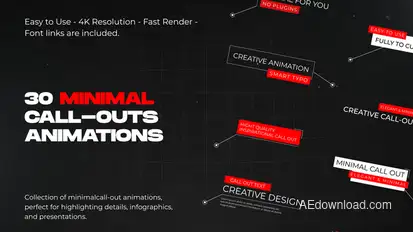 Minimal Call-Outs Titles template preview