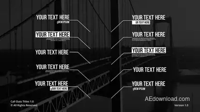 Minimal Call Outs | AE Titles template preview