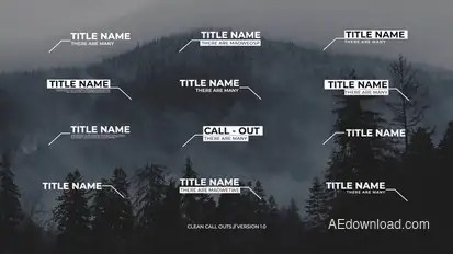 Minimal Call Outs | After Effects Titles template preview