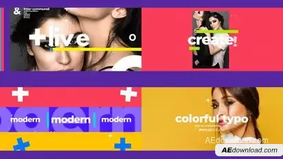 Minimal Color Typo Intro Openers template preview