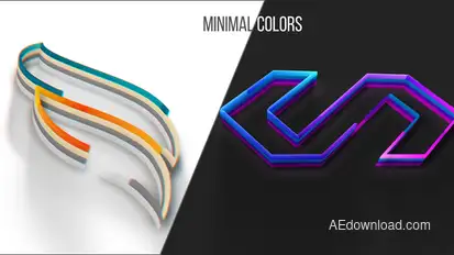 Minimal Colors Logo Intro Logo Stings template preview
