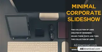 Minimal Corporate Slideshow Video Displays template preview