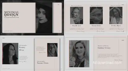 Minimal Design Presentation Video Displays template preview