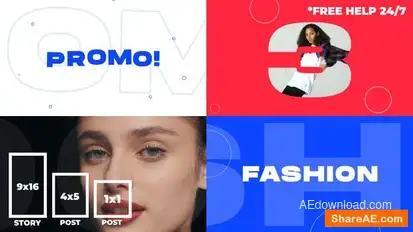 Minimal Fashion Promo Openers template preview