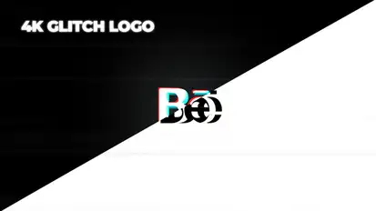 Minimal Glitch Logo Logo Stings template preview