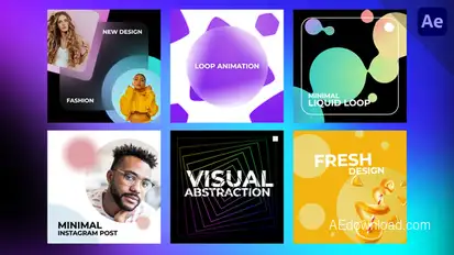 Typography Posts Product Promo template preview