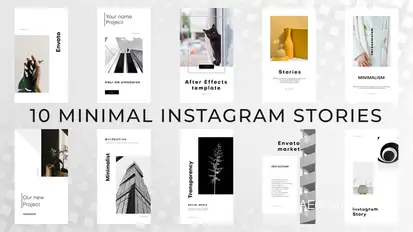 Minimal Instagram Stories broadcast-packages template preview