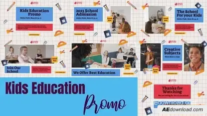 Videohive Minimal Kids Education Promo Openers template preview