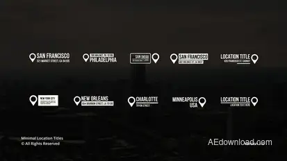 Minimal Location Titles | AE Titles template preview