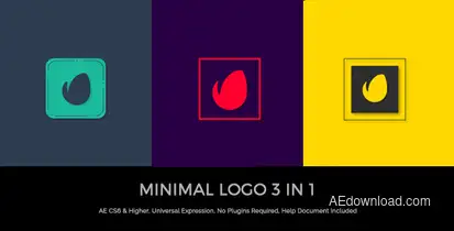 Minimal Logo 3 In 1 Logo Stings template preview