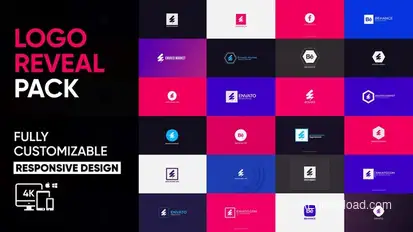Minimal Logo Reval Pack | After Effects Logo Stings template preview