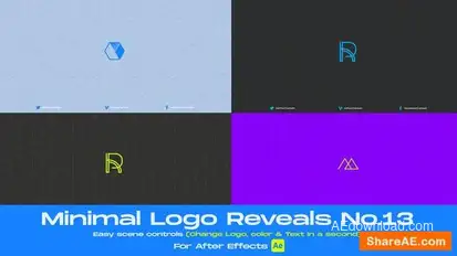 Minimal Logo Reveal 13 Logo Stings template preview