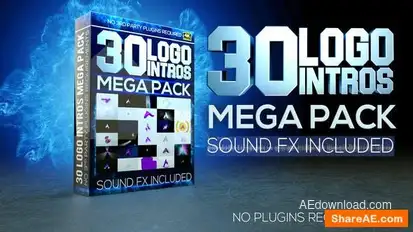 minimal logo Reveal Mega pack  30 in 1 logo intro Ident with free Audio logo intro collection Logo Stings template preview