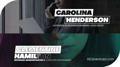 Minimal Lower Thirds Titles template preview