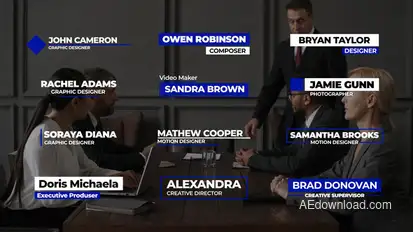 Minimal Lower Thirds Elements template preview