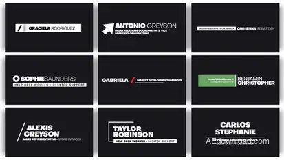 Minimal Lower Thirds Elements template preview