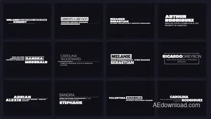 Minimal Lower Thirds Elements template preview