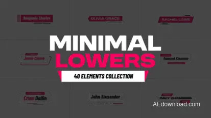 Minimal Lower Thirds Titles template preview