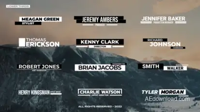 Minimal Lower Thirds | After Effects Titles template preview