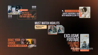 Minimal Lower Thirds Collection Elements template preview