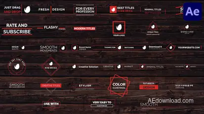 Minimal Modern Titles Pack for After Effects Titles template preview