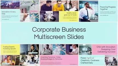 Minimal Multiscreen Corporate Business Slideshow Openers template preview
