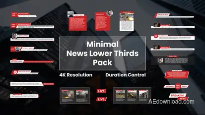 Minimal News Lower Thirds Pack Elements template preview