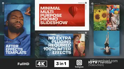 Minimal Promo Slideshow 2 Video Displays template preview