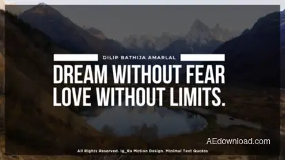 Minimal Quotes | AE Titles template preview